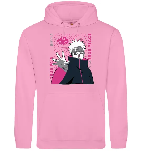 Мужская толстовка (худи) True pain true peace Розовый фото