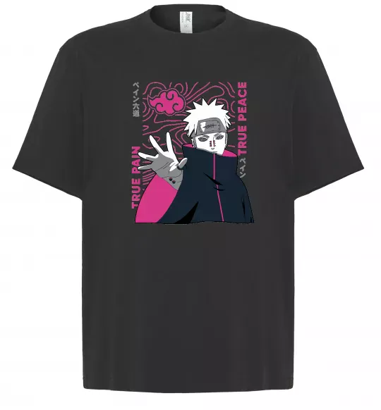 Футболка Оверсайз True pain true peace Чорний фото