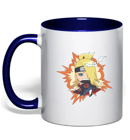 Чашка з кольоровою ручкою Tiny Deidara Глибокий темно-синій фото