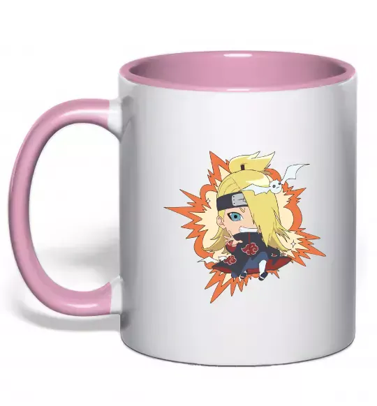 Чашка з кольоровою ручкою Tiny Deidara Ніжно рожевий фото