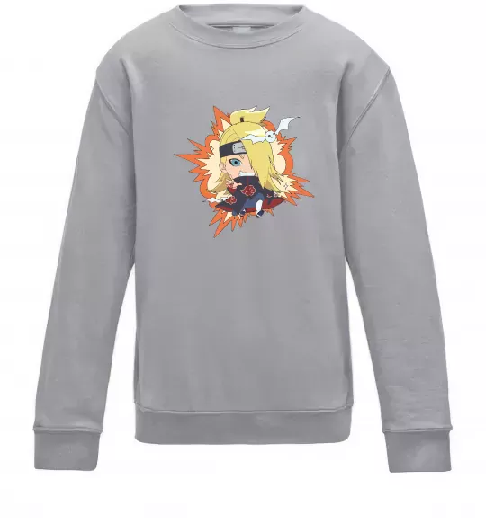 Детский Свитшот Tiny Deidara Серый меланж фото