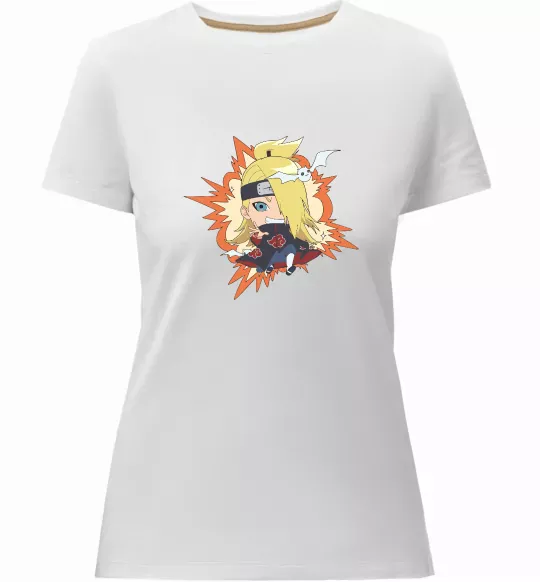 Женская премиум футболка Tiny Deidara Белый фото