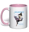 Чашка с цветной ручкой Sasuke Нежно розовый фото