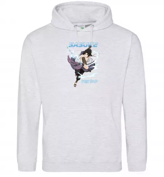 Женская толстовка (худи) Sasuke Серый меланж фото