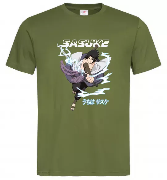 Мужская футболка Sasuke Оливковый фото