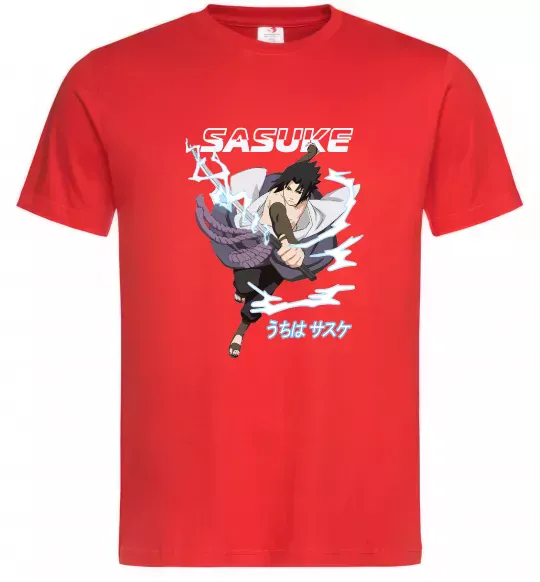 Мужская футболка Sasuke Красный фото
