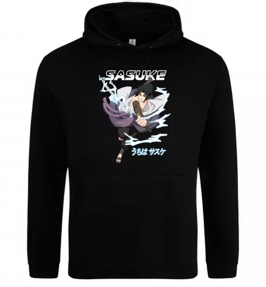 Мужская толстовка (худи) Sasuke Черный фото