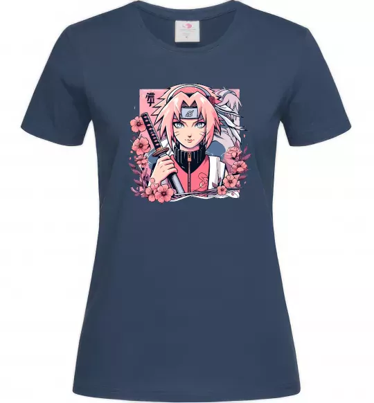 Женская футболка Sakura Темно-синий фото