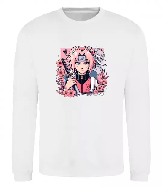 Світшот Sakura Білий фото