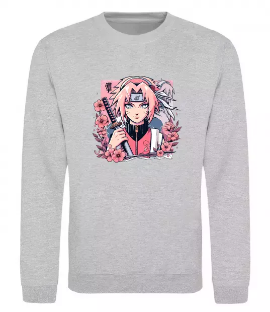 Світшот Sakura Сірий меланж фото