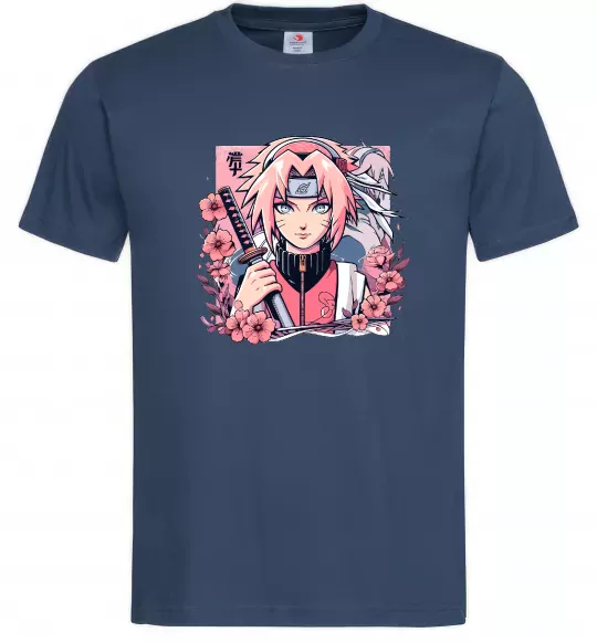 Чоловіча футболка Sakura Темно-синій фото