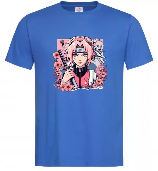 Чоловіча футболка Sakura Яскраво-синій фото