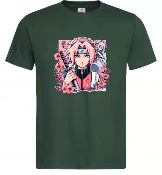 Чоловіча футболка Sakura Темно-зелений фото