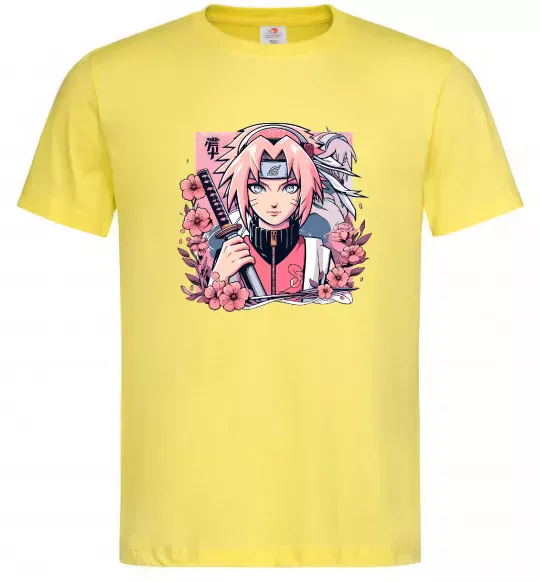 Чоловіча футболка Sakura Лимонний фото