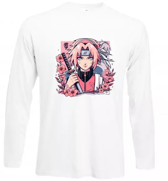 Лонгслів Sakura Білий фото