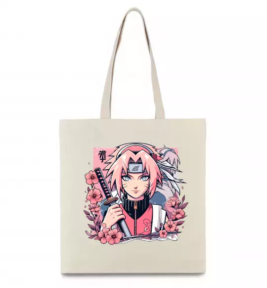 Еко-сумка Sakura Бежевий фото