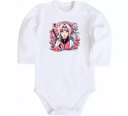 Детский боди Sakura Белый фото