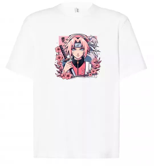 Футболка Оверсайз Sakura Білий фото