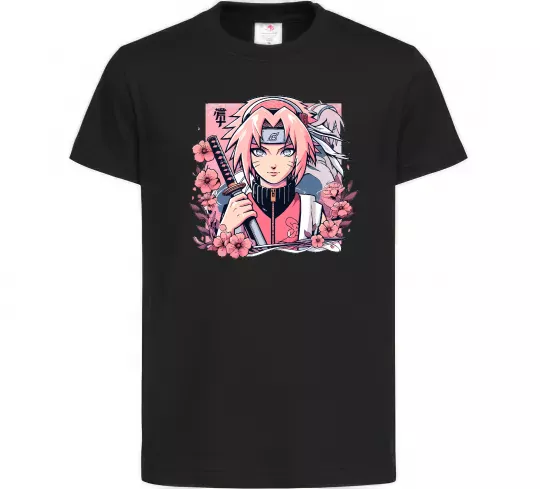 Дитяча футболка Sakura Чорний фото