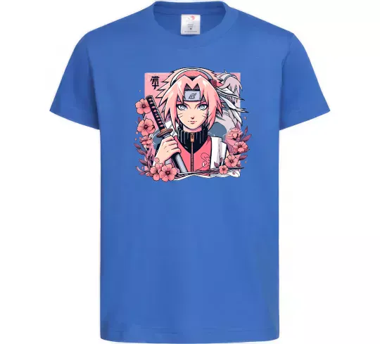 Дитяча футболка Sakura Яскраво-синій фото