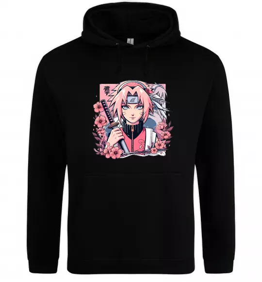 Мужская толстовка (худи) Sakura Черный фото