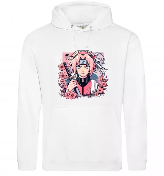 Мужская толстовка (худи) Sakura Белый фото