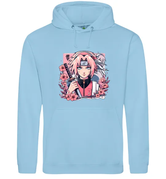 Женская толстовка (худи) Sakura Голубой фото