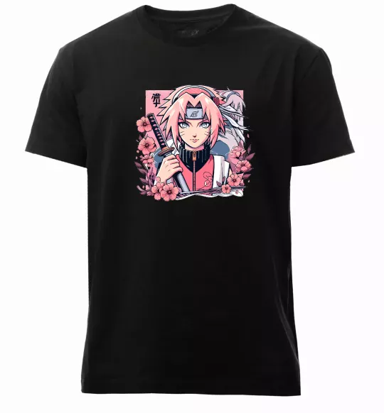 Чоловіча преміум футболка Sakura Чорний фото