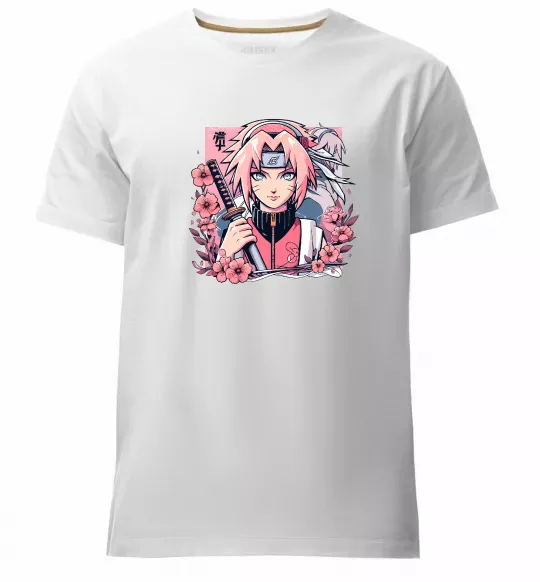 Чоловіча преміум футболка Sakura Білий фото