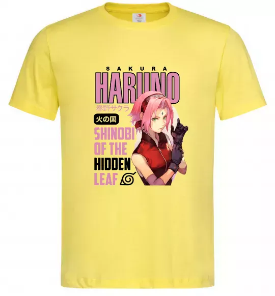 Чоловіча футболка Sakura Haruno Лимонний фото