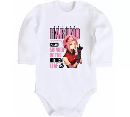 Детский боди Sakura Haruno Белый фото