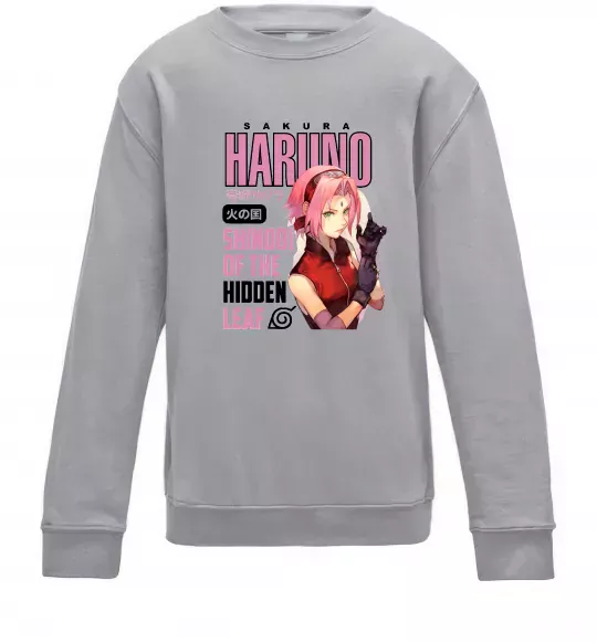 Дитячий світшот Sakura Haruno Сірий меланж фото