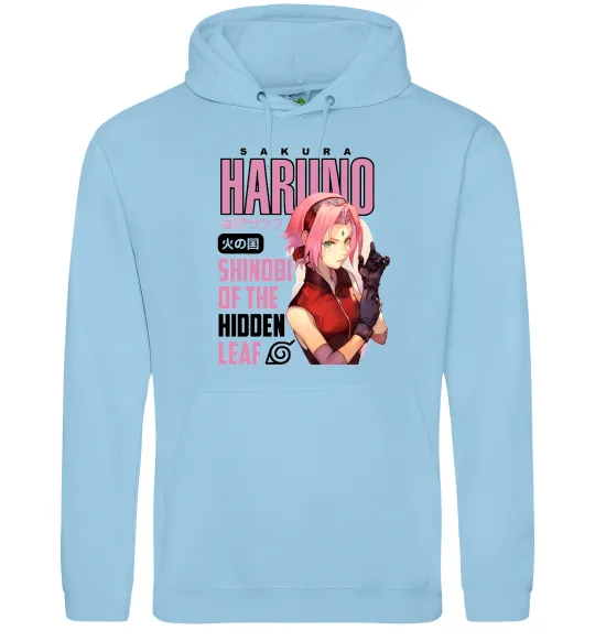 Мужская толстовка (худи) Sakura Haruno Голубой фото