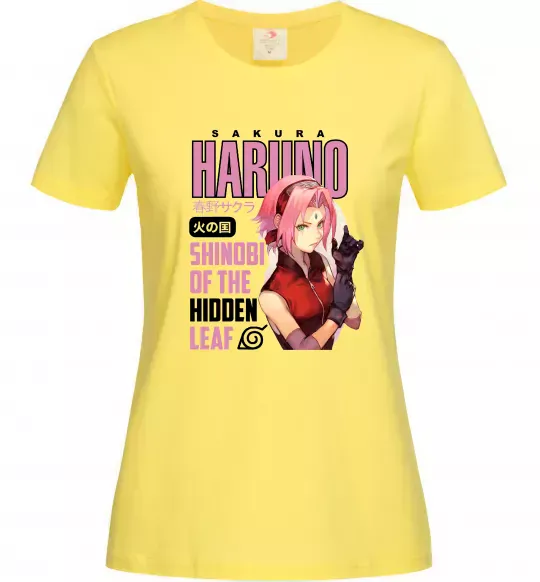 Жіноча футболка Sakura Haruno Лимонний фото