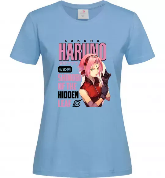 Жіноча футболка Sakura Haruno Блакитний фото