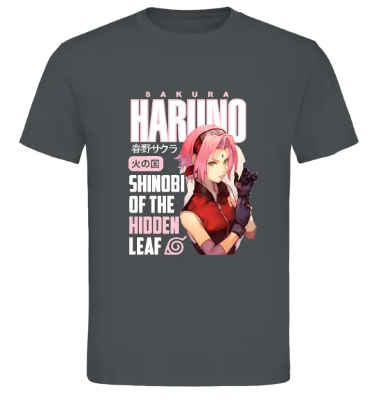 Чоловіча футболка Sakura Haruno Графіт фото