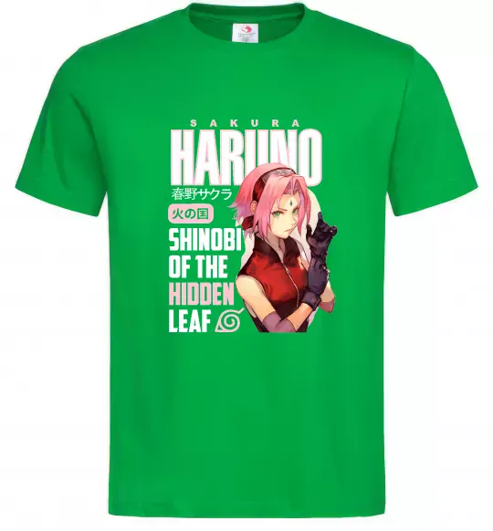 Чоловіча футболка Sakura Haruno Зелений фото