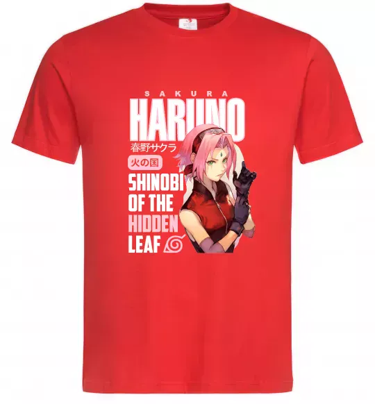 Чоловіча футболка Sakura Haruno Червоний фото