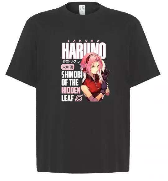 Футболка Оверсайз Sakura Haruno Черный фото