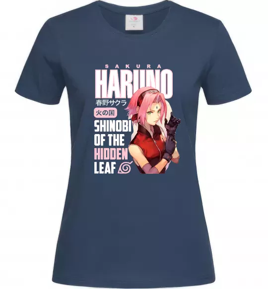 Жіноча футболка Sakura Haruno Темно-синій фото