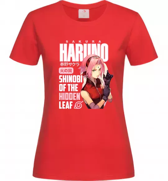 Жіноча футболка Sakura Haruno Червоний фото