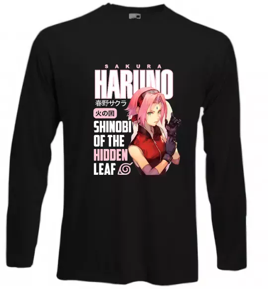Лонгслів Sakura Haruno Чорний фото
