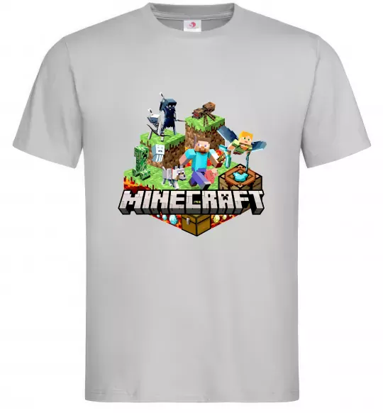 Мужская футболка Minecraft Серый фото