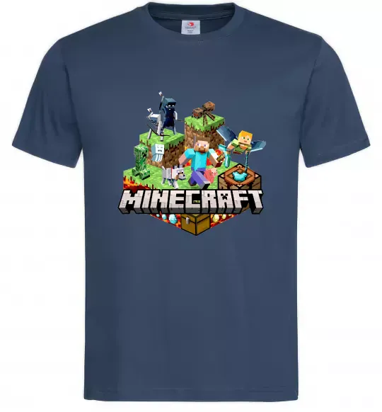 Мужская футболка Minecraft Темно-синий фото