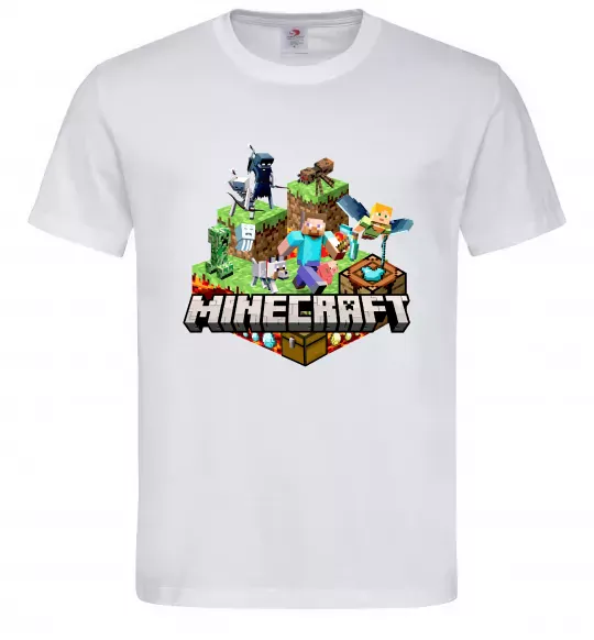 Мужская футболка Minecraft Белый фото