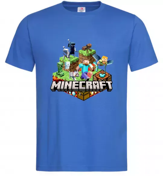 Мужская футболка Minecraft Ярко-синий фото