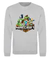 Свитшот Minecraft Серый меланж фото