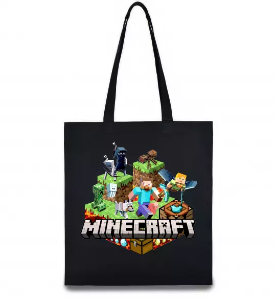 Еко-сумка Minecraft Чорний фото