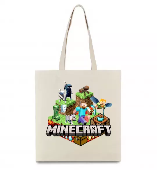 Еко-сумка Minecraft Бежевий фото