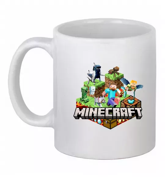Чашка керамічна Minecraft Білий фото